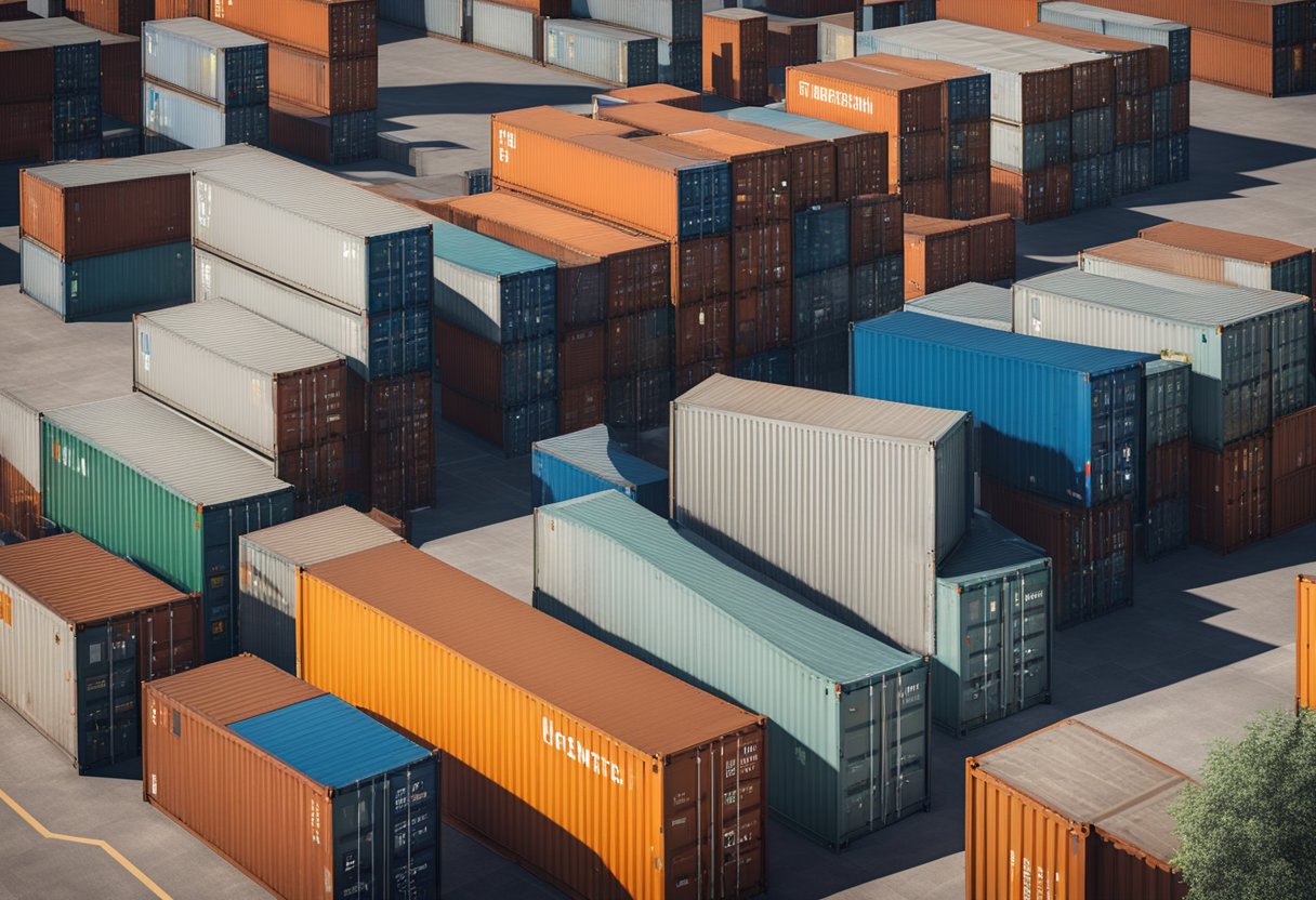 Containers follow designated routes in and out of the UK, with FAQs displayed prominently